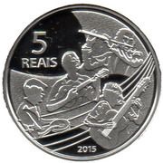 5 Reais Olympic Games Rio 2016 - Beach volleyball / Chorinho reverse image