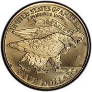 5 Dollars XXVI Olympiad Stadium, United States, 1995 reverse image