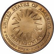 5 Dollars Smithsonian Institution 150th Anniversary, United States, 1996 reverse image