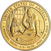 10 Dollars Sarah Polk; Bullion Coinage, United States, 2009 reverse image