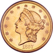 20 Dollars Liberty Head - Double Eagle, No motto obverse image
