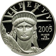 50 Dollars "American Platinum Eagle" Bullion Coinage obverse image