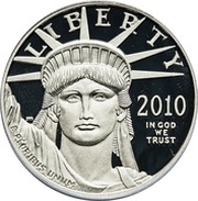 100 Dollars "American Platinum Eagle" Bullion Coinage obverse image