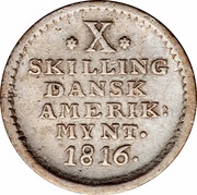 10 Skilling - Frederik VI reverse image