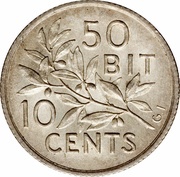 10 Cents / 50 Bit - Christian IX reverse image