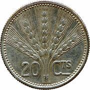 20 Centésimos reverse image