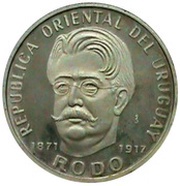 50 Pesos José Enrique Rodó; Silver Proof issue - Pattern obverse image