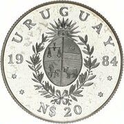 20 Nuevos Pesos World Fisheries Conference - Pattern obverse image