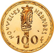 100 Francs Piedfort gold reverse image