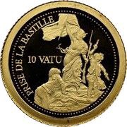 10 Vatu Bastille Day reverse image