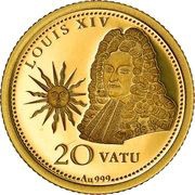 20 Vatu Louis XIV reverse image