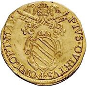 Gold Ecu - Pius V Charles of Bourbon Legate obverse image