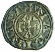 Denier - Marinus I and emperor Charles III obverse image