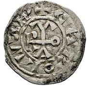 Denier - Stephen V and emperor Charles III ROMA monogram reverse image