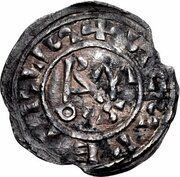 Denier - Romanus and empereur Lambert of Spoleto obverse image