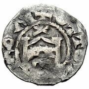 Denier - Benedict VI / Benedict VII and emperor Otto I / Otto II temple, Vatican City, 973-983 reverse image