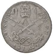 2 Carlini Romani - Pius VI Cartouche obverse image