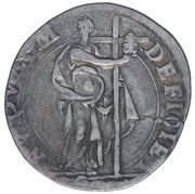 1 Testone - Sixtus V NVNQUAM DEFICIET, Vatican City, 1585-1590 reverse image