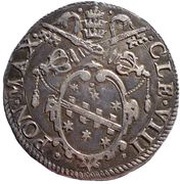 1 Testone - Clement VIII obverse image