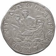 1 Testone - Clement VIII NON PREVALEBVNT, Vatican City, 1592-1605 reverse image