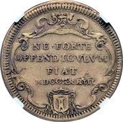 1 Testone - Clement XII NE FORTE OFFENDICVLVM FIAT, Vatican City, 1733 reverse image