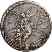 ½ Piastra - Clement XI Tobias and the Angel, Vatican City, 1707 reverse image