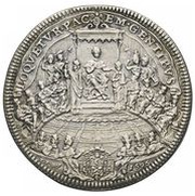 1 Piastra - Innocenzo XII LOQVETVR PACEM GENTIVBS - Consistory, Vatican City, 1696 reverse image