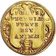 1 Doppia - Clement XI, Vatican City, 1714 reverse image