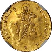1 Doppia - Pio VII APOSTOLORUM PRINCEPS - St. Peter - Ornate shield, Vatican City, 1815-1830 reverse image
