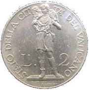 2 Lire - Pivs XI Jubilee reverse image