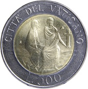 500 Lire - Ioannes Paulus II Jesus and Mary reverse image