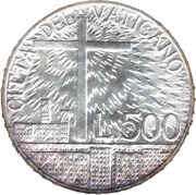 500 Lire - Ioannes Paulus II Social Doctrine, Vatican City, 1991 reverse image