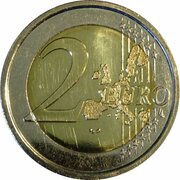 2 Euros - Benedictus XVI 1st map reverse image