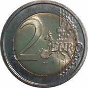 2 Euros - Franciscus Dante Alighieri, Vatican City, 2021 reverse image