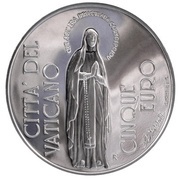 5 Euros - Ioannes Pavlvs II Immaculate Conception reverse image