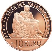 10 Euros - Franciscus Pietà of Michelangelo reverse image