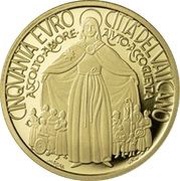50 Euro - Franciscus Our Lady of Mercy, Vatican City, 2022 reverse image