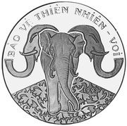 100 Đồng Elephant reverse image