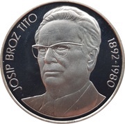 1000 Dinara Tito's death reverse image