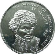1000 Kwacha Princess Diana - Pattern, Zambia, 1998 reverse image