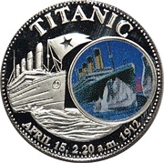 1000 Kwacha Titanic 1st obverse, Zambia, 1998 reverse image