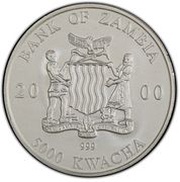 5000 Kwacha Elephant obverse image