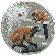 1000 Kwacha Red Ruffed Lemur, Zambia, 2014 reverse image