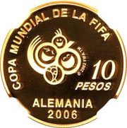 10 Pesos FIFA World Cup Germany 2006 reverse image
