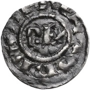 Denier - Berengar II and Adalbert Pavia mint obverse image