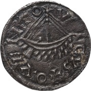 Denier - Louis I Quentovic mint; ship, Carolingian Empire, 814-818 reverse image