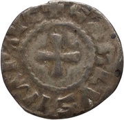 Obol - Charles II as emperor; Nevers mint obverse image