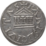 Denier - Charles II Paris mint; temple, Carolingian Empire, 840-864 reverse image