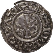 Denier - Charles III Reims mint; crescent obverse image