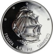 25 Pesos Ibero-American Series - Sarmiento Frigate, Argentina, 2002 reverse image